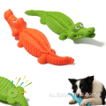 Неразрушимые резиновые игрушки для домашних животных из крокодилов Игрушки для жевания собак